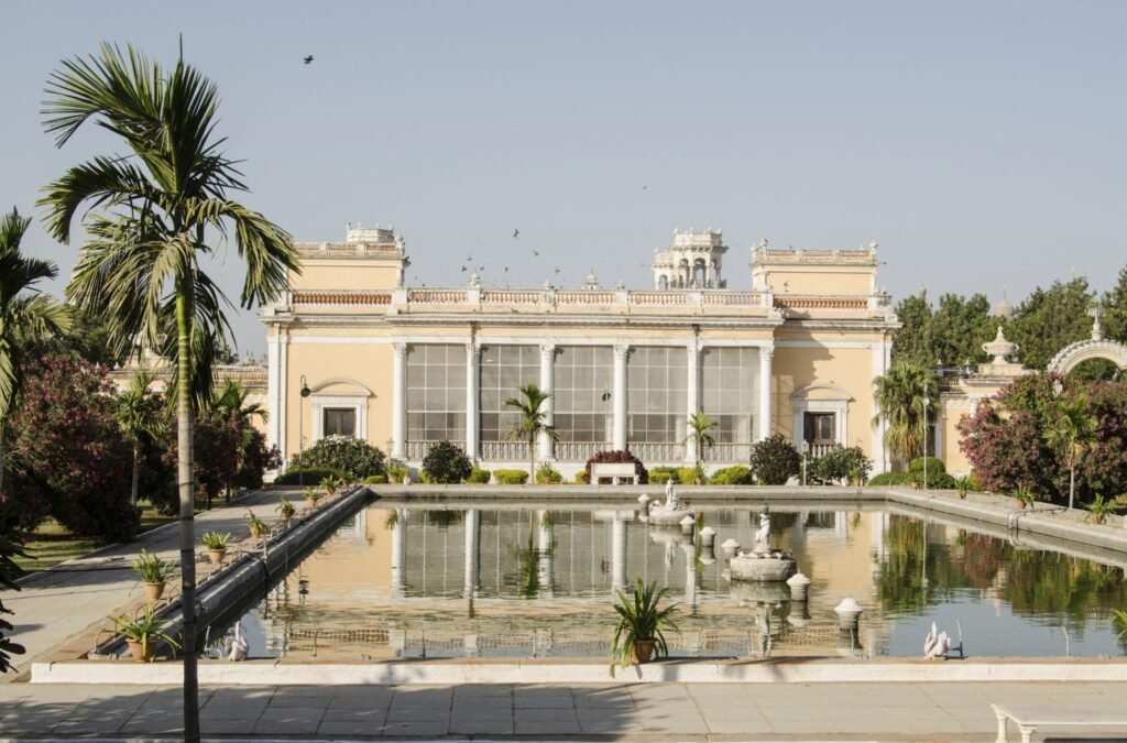 Historic Hyderabad's Grand Chowmahalla Palace displaying royal Nizam architecture